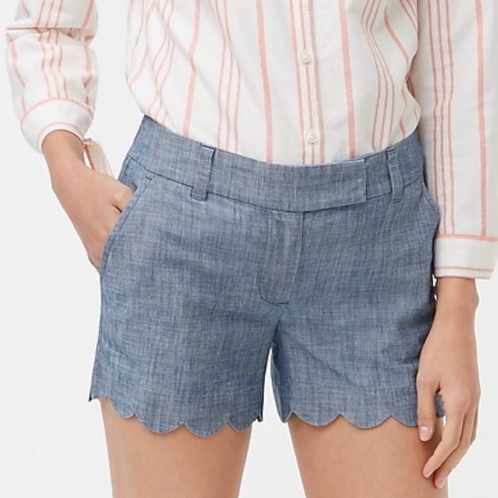 J. Crew Factory Shorts with Scalloped Hem